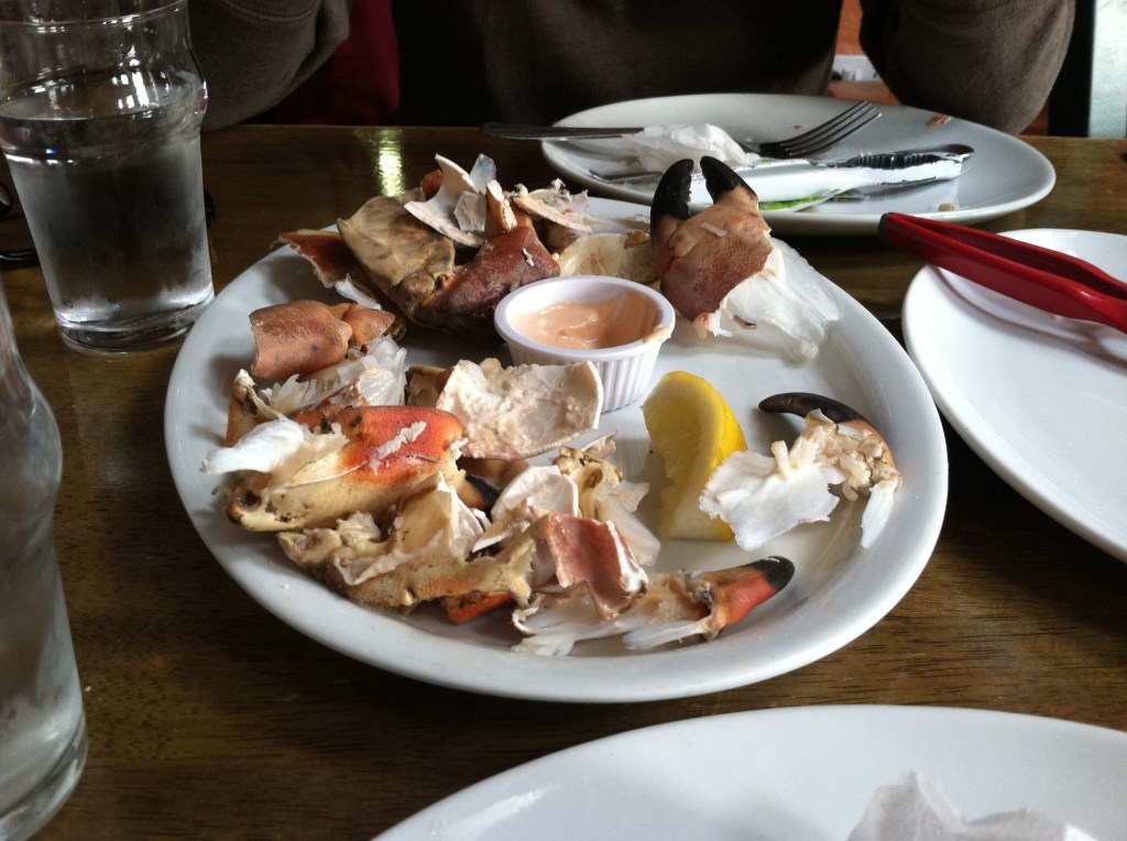 Destruction of crab legs. Obviously I knew what I was doing