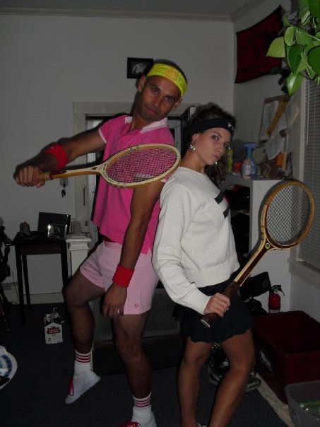 I put my partner's costume together as well. He suggested pink.
