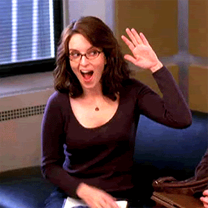 Tina-Fey-giving-herself-high-five